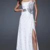 Formal Gowns La Femme - 16026 Charming Beaded Sweetheart Neck Chiffon A-Line Dress