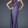 La Femme - 16072 Dazzling Beaded Asymmetric Neck Sheath Dress 2 La Femme - 16072 Dazzling Beaded Asymmetric Neck Sheath Dress