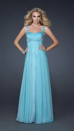 La Femme - 17476 Beaded And Ruched Sweetheart Chiffon A-line Gown