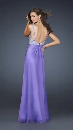 Formal Gowns La Femme - 17543 Bead Embellished Ruched Sweetheart Chiffon A-line Gown