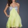 La Femme - 17649 Strapless Sequined Sweetheart Mini Party Dress Cocktail Dresses 1 La Femme - 17649 Strapless Sequined Sweetheart Mini Party Dress Cocktail Dresses