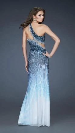 La Femme - 18017 Alluring Printed Long Dress Formal Gowns