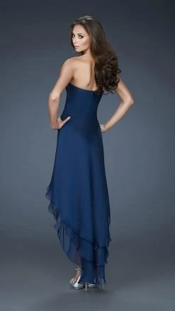 La Femme - 18048 Tantalizing Strapless Dress With Tiered Sashing Formal Gowns