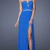 Formal Gowns La Femme - 19671 Alluring Notched Sweetheart Sheath Gown With Slit