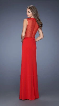 La Femme - 20049 Beautiful Hourglass Illusion Evening Dress 6 La Femme - 20049 Beautiful Hourglass Illusion Evening Dress