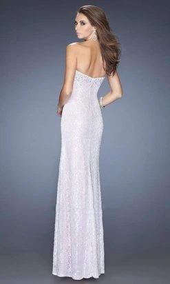 La Femme - 20165 Dainty Strapless Sweetheart Sheath Gown With Slit 7 La Femme - 20165 Dainty Strapless Sweetheart Sheath Gown With Slit