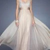 La Femme - 20203 Rhinestone Embellished Sweetheart Chiffon A-line Gown
