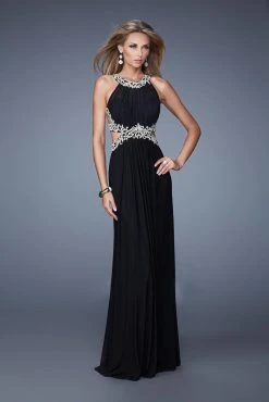 La Femme - 21101 Stunning Illusion Cutout Evening Dress Formal Gowns