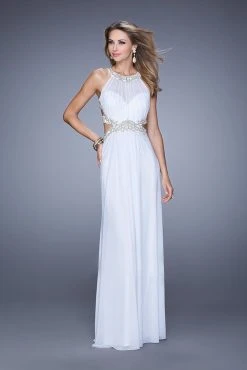 La Femme - 21101 Stunning Illusion Cutout Evening Dress Formal Gowns