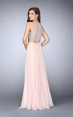 Formal Gowns La Femme 23775SC Sleeveless Two-Piece Lace And Chiffon Gown - 3 Pc Blush In Sizes 2, 10, & 12 Available 6 Formal Gowns La Femme 23775SC Sleeveless Two-Piece Lace And Chiffon Gown - 3 Pc Blush In Sizes 2, 10, & 12 Available