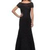 La Femme - 26875 Lace Bateau Neck Trumpet Dress - 1 Pc Garnet In Size 10 Available Formal Gowns