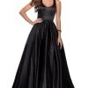 Formal Gowns La Femme - 28281 Low Scoop Neck Pleated Ballgown - 1 Pc Black In Size 10 Available 1 Formal Gowns La Femme - 28281 Low Scoop Neck Pleated Ballgown - 1 Pc Black In Size 10 Available