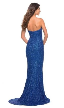 La Femme - 30714SC Sequined Sweetheart Neck Evening Gown