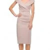 La Femme - Cap Sleeve Jersey Cocktail Dress 30110SC - 1 Pc Frost Rose In Size 12 Available