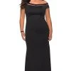 Formal Gowns La Femme - Cap Sleeve Sheer Panel Prom Dress 29049SC - 1 Pc Black In Size 18W Available 2 Formal Gowns La Femme - Cap Sleeve Sheer Panel Prom Dress 29049SC - 1 Pc Black In Size 18W Available