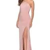 La Femme - Embellished Halter Sheath Dress 28537SC - 1 Pc Blush In Size 8 Available Formal Gowns