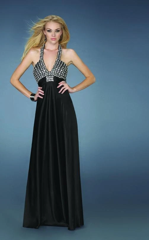 La Femme Gigi - 13870 Sparkling Halter Style Evening Dress 3 La Femme Gigi - 13870 Sparkling Halter Style Evening Dress