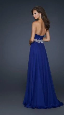 La Femme Gigi - 17613 Ruched Embellished Sweetheart Chiffon Gown Formal Gowns