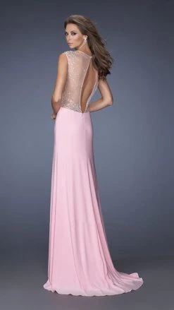 Formal Gowns La Femme Gigi - 19941 Stone And Jewel Embellished V-neckline Prom Gown