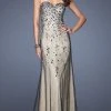 La Femme Gigi - 20080 Embellished Sweetheart Two-Toned Strapless Gown