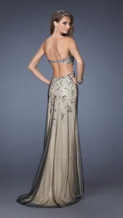 La Femme Gigi - 20080 Embellished Sweetheart Two-Toned Strapless Gown