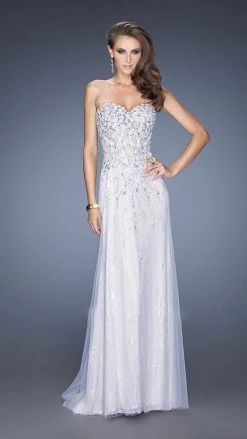 Formal Gowns La Femme Gigi - 20172 Opulent Strapless Column Evening Dress