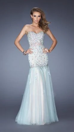 La Femme Gigi - 20220 Special Embellished Strapless Trumpet Dress Formal Gowns