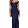 La Femme - Off Shoulder Jersey Sheath Dress 28450SC 2 La Femme - Off Shoulder Jersey Sheath Dress 28450SC
