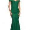 La Femme - Off Shoulder Mermaid Prom Gown 30736SC - 1 Pc Emerald In Size 14 Available Formal Gowns