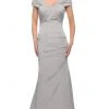 Formal Gowns La Femme - Short Sleeve Weave Style Evening Dress 29805SC