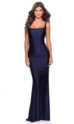 Formal Gowns La Femme - Square Neck Open Back Sheath Dress 28634SC 7 Formal Gowns La Femme - Square Neck Open Back Sheath Dress 28634SC