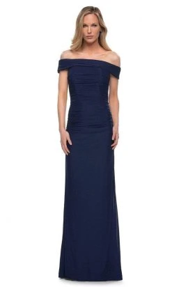 Formal Gowns La Femme - Straight Across Jersey Formal Dress 29541SC