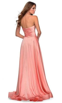 La Femme - Sweetheart Ruched Bodice A-Line Dress 28608SC Formal Gowns 7 La Femme - Sweetheart Ruched Bodice A-Line Dress 28608SC Formal Gowns