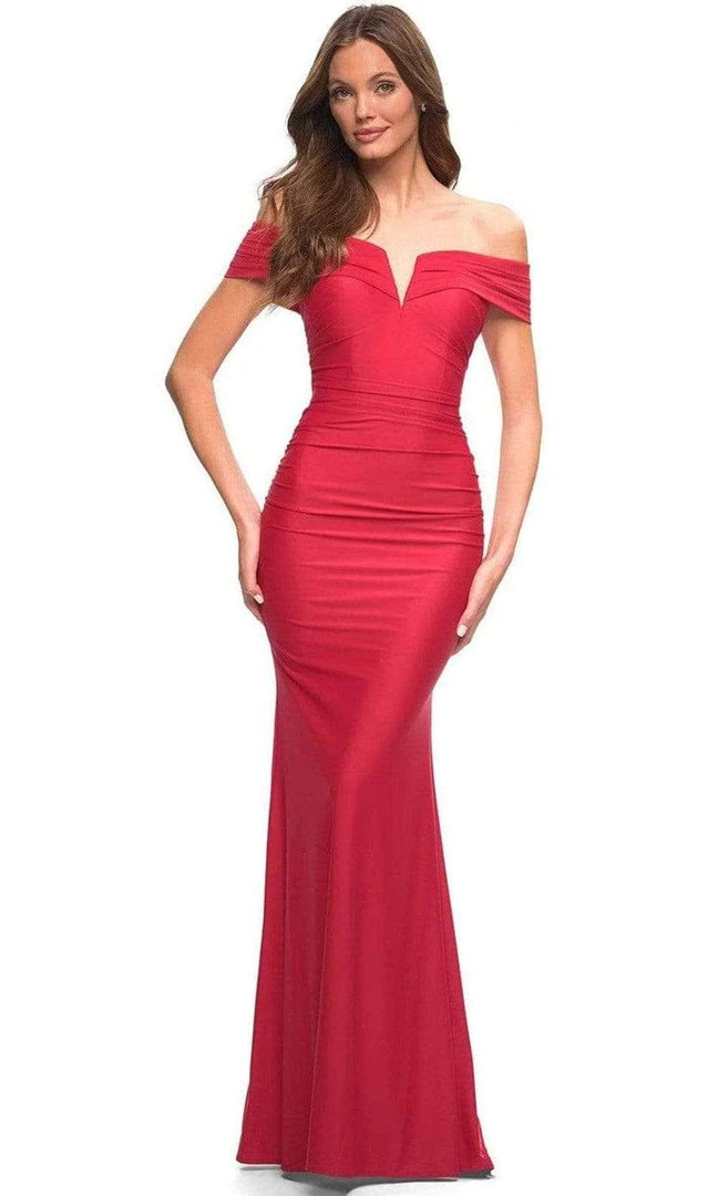La Femme - V-Neck Mermaid Prom Gown 30582SC - 1 Pc Black In Size 10 Available 3 La Femme - V-Neck Mermaid Prom Gown 30582SC - 1 Pc Black In Size 10 Available