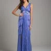 Lara Dresses - 29961 Chiffon And Lace V-neck A-line Gown Formal Gowns