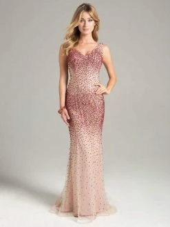 Formal Gowns Lara Dresses - 32948 Dress In Nude/Red