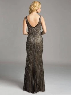 Lara Dresses - 32957 Sparkling Bateau Long Gown Formal Gowns