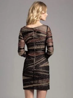 Lara Dresses - 33011 Sleeveless Scoop Neck Multi-Colored Dress Cocktail Dresses