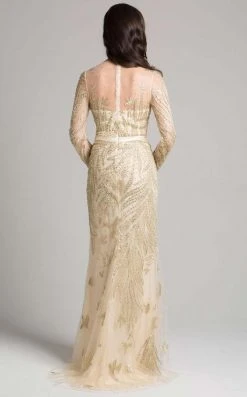 Lara Dresses - 33198 Jewel Long Sleeves Sheath Long Dress 5 Lara Dresses - 33198 Jewel Long Sleeves Sheath Long Dress