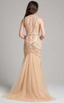 Lara Dresses - 33206 Sleeveless Beaded Jewel Trumpet Gown Formal Gowns