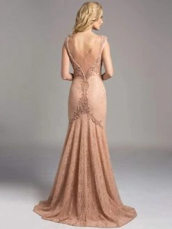 Lara Dresses - 33229 Embellished Sheer Trumpet Evening Gown Formal Gowns