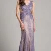 Formal Gowns Lara Dresses - 33231 Scalloped V-neck Sheath Dress