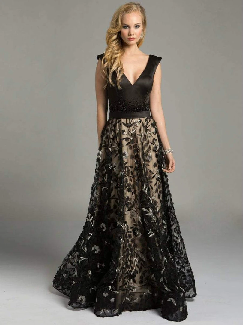 Lara Dresses - 33239 Beaded Floral Embroidered A-Line Gown Formal Gowns 3 Lara Dresses - 33239 Beaded Floral Embroidered A-Line Gown Formal Gowns