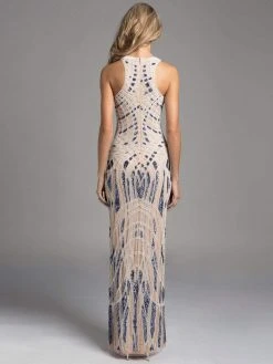 Lara Dresses - 33254 Bewitching Halter Gown With Eccentric Beadworks