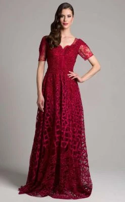 Lara Dresses - 33278 Beaded V-neck A-line Dress