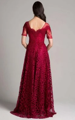 Lara Dresses - 33278 Beaded V-neck A-line Dress 5 Lara Dresses - 33278 Beaded V-neck A-line Dress