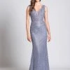 Formal Gowns Lara Dresses - 33279 Scalloped V-Neck Lace Gown