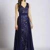 Lara Dresses - 33531 Embellished V-neck A-line Dress Formal Gowns 2 Lara Dresses - 33531 Embellished V-neck A-line Dress Formal Gowns