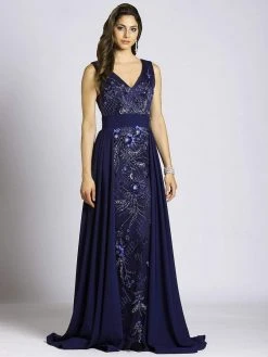 Lara Dresses - 33531 Embellished V-neck A-line Dress Formal Gowns