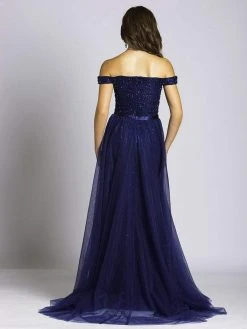 Lara Dresses - 33537 Embellished Off-Shoulder A-line Dress Formal Gowns 5 Lara Dresses - 33537 Embellished Off-Shoulder A-line Dress Formal Gowns